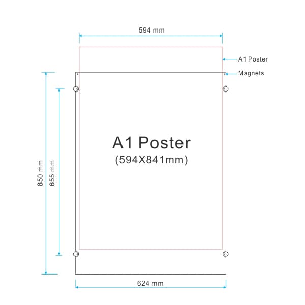 Perspex sign frame Size